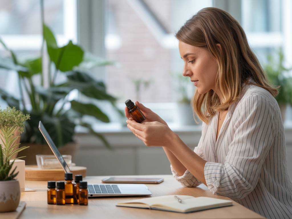 Comment utiliser les huiles essentielles pour stimuler la concentration et la productivité au travail