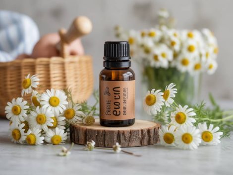 Huile essentielle de camomille romaine pour les coliques du nourrisson : apaiser naturellement le ventre de bébé